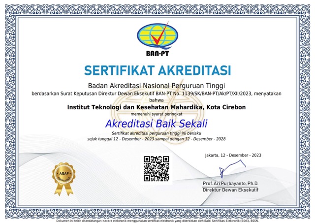 Sertifikat Akreditasi Institut Mahardika